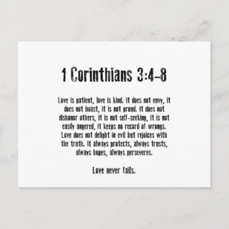 Love is Patient Postcard