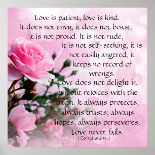 Love is patient poster