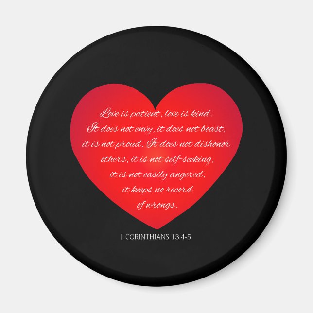 Love is Patient Quote Valentine | Magnet (Front)