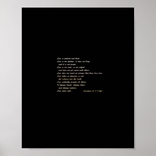 Love Is Patient Simple Inspirational Design  Poster