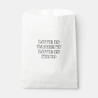 Love Is Patient Subtle Design Favour Bags