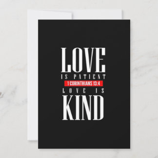 Love Is Patient Timeless Inspirational Style Holiday Card