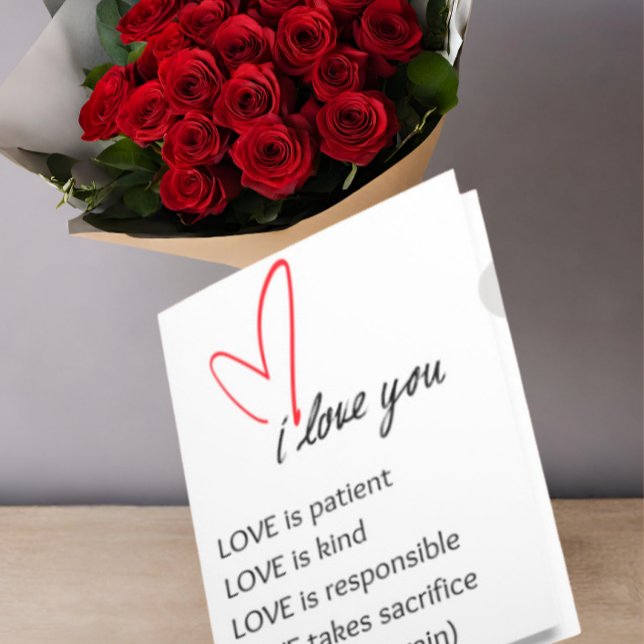 Love is Patient Valentine's Day Quote Holiday Card (Creator Uploaded)