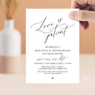 “Love Is Patient” Wedding Postpone Announcement
