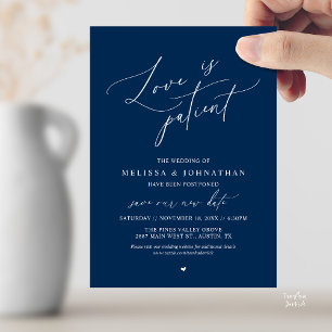 “Love Is Patient” Wedding Postpone Announcement