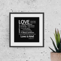 Love is Patient White Border unframed