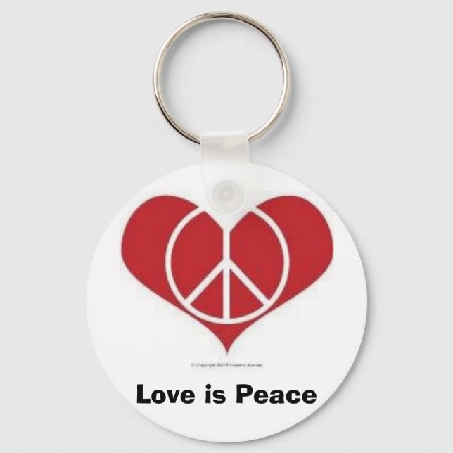 Love is Peace!  Key Chain (Front)