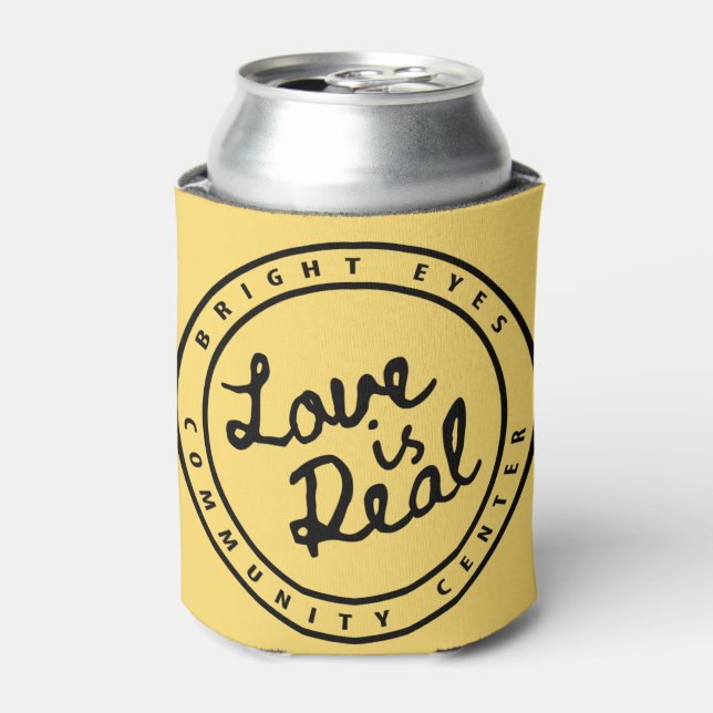 Love is Real Circle Logo Can Cooler (Can Front)