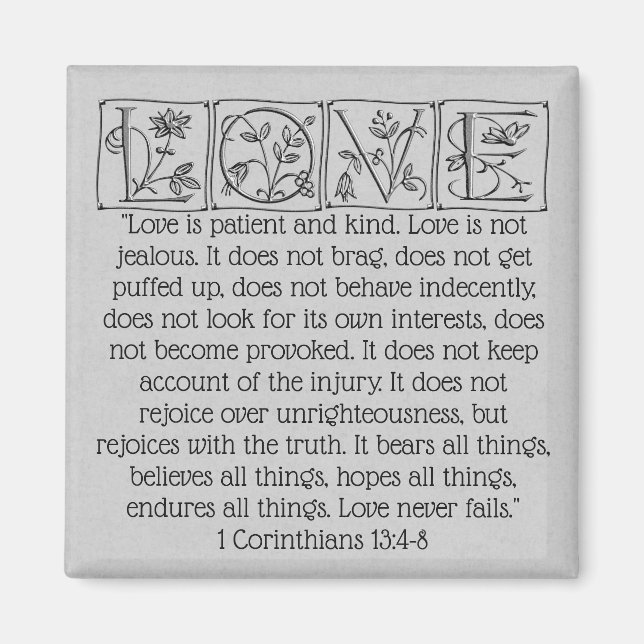 Love is...Scripture Magnet (Front)