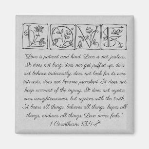 Love is...Scripture Magnet