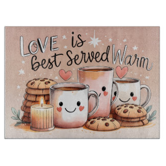 Love is served Best WARM Cutting Board