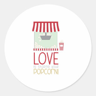 Love Is Sharing Classic Round Sticker