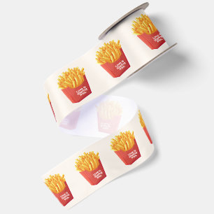 Love Is Sharing Fries. Romance Laughter Gift Satin Ribbon
