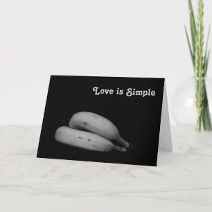 "Love is Simple" Customisable Art Photograph Holiday Card