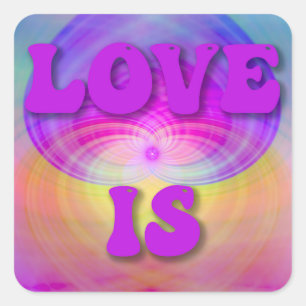 Love Is Square Sticker