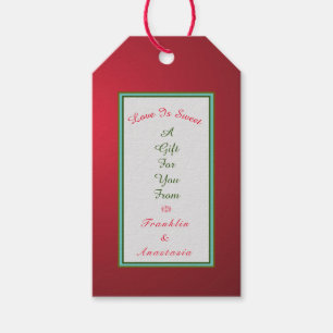 Love Is Sweet A Gift For You Red Tags