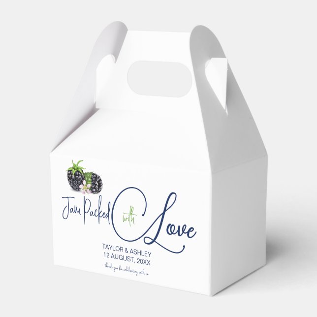 Love Is Sweet Blackberry Fruit | Wedding Favour Bo Favour Box (Front Side)
