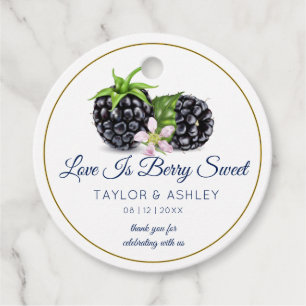 Love is Sweet Blackberry Fruit   Wedding Favour Tags