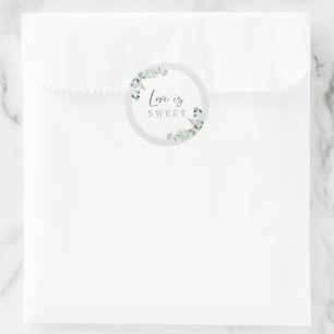 Love is Sweet Bridal Shower Favour Sticker Labels
