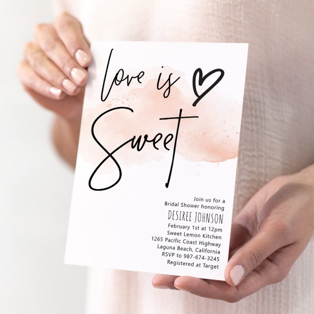 Love Is Sweet Bridal Shower Invitation (Creator Uploaded)