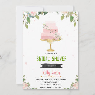 Love is sweet cake bridal shower invitation
