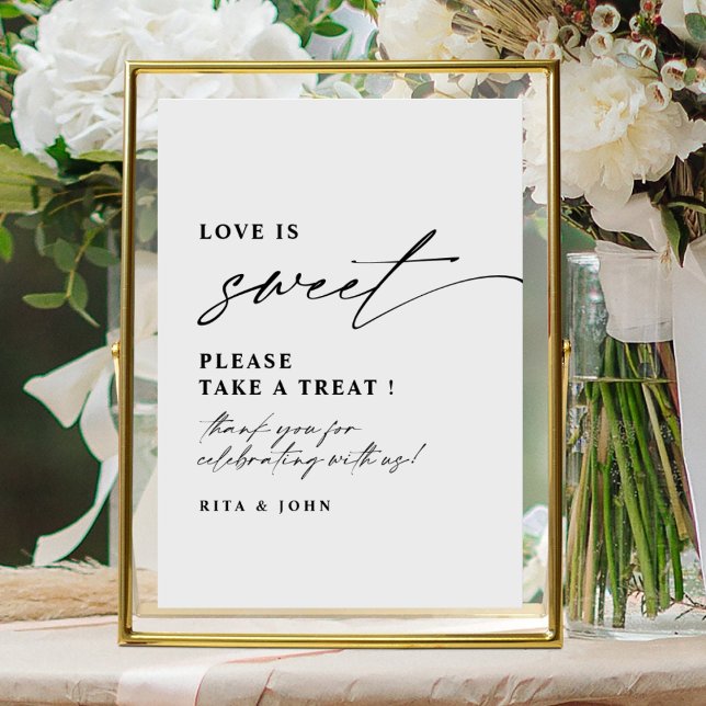 Love is Sweet Candy Buffet Wedding Dessert Sign (Creator Uploaded)