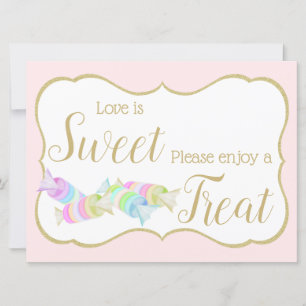Love is Sweet Candy Pink Sign