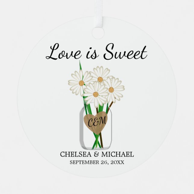 Love is Sweet Ceramic Ornament (Front)
