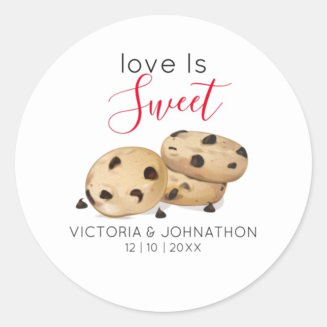 Love is Sweet Cookie Favour Tags (Front)