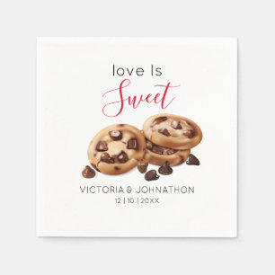 Love Is Sweet Cookie Thank You   Wedding Treat Napkin