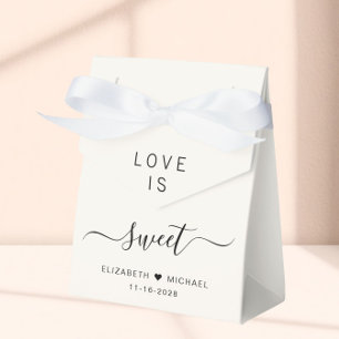 Love Is Sweet Cream Wedding Favour Box