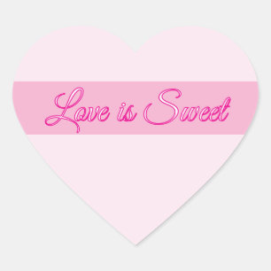 Love is Sweet Custom Text Valentine Heart Heart Sticker