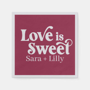 Love is Sweet Custom Wedding  Napkins