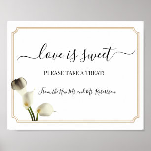 Love is Sweet Dessert Table Wedding Greenery Sign