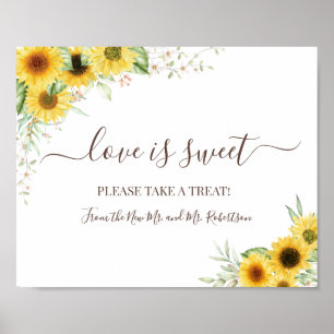 Love is Sweet Dessert Table Wedding Greenery Sign