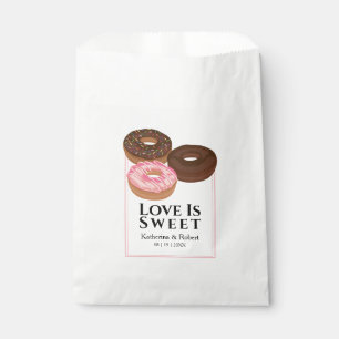 Love Is Sweet Doughnut   Wedding Favour Bags