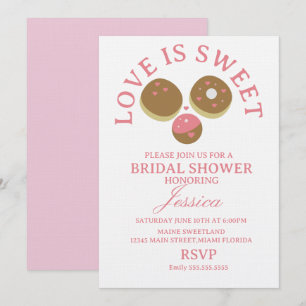 Love is sweet doughnuts Bridal Shower Invitation