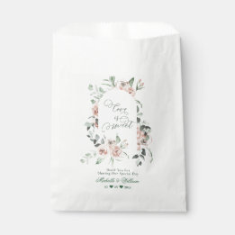 Love is Sweet Dusty Rose Eucalyptus Wedding Favour Bags