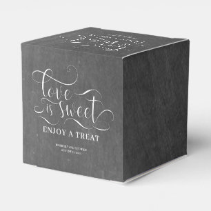 Love is Sweet Enjoy a Treat Wedding Favour Box