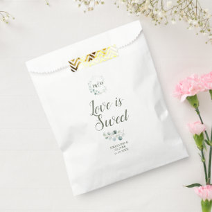 Love is Sweet Eucalyptus Garden Wedding Favour Bags