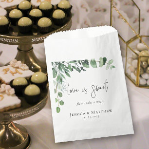 Love Is Sweet Eucalyptus Wedding Favour Bags