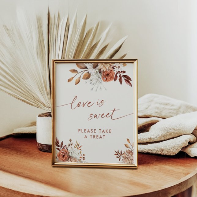 Love Is Sweet Favours Boho Bridal Shower Sign (Creator Uploaded)