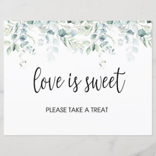 Love is Sweet Favours Sign - Eucalyptus Wedding