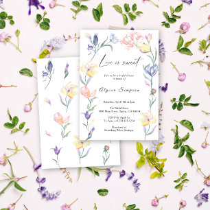 Love is sweet Floral Bridal Shower Invitation