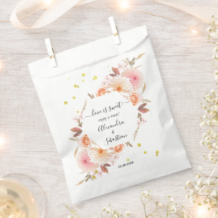 Love is Sweet Floral Wedding Sweet Treat Favour Bags