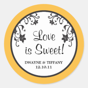 Love is Sweet - Flowers Classic Round Sticker