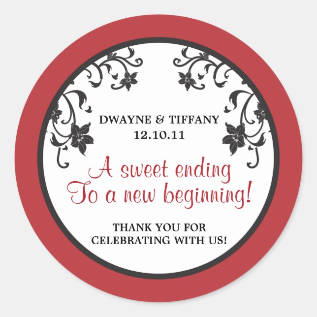 Love is Sweet - Flowers Classic Round Sticker (Front)