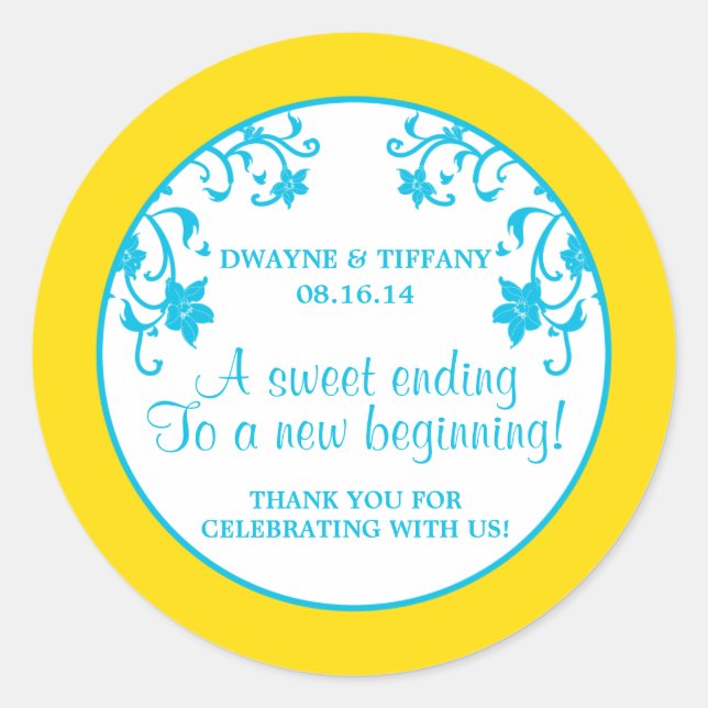 Love is Sweet - Flowers Classic Round Sticker (Front)