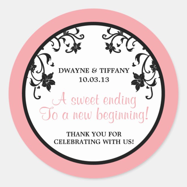 Love is Sweet - Flowers Classic Round Sticker (Front)