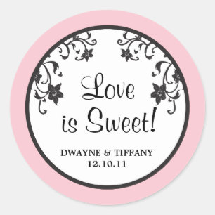 Love is Sweet - Flowers Classic Round Sticker